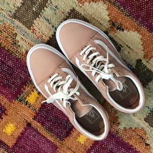 Vans x Madewell pink leather low-tops